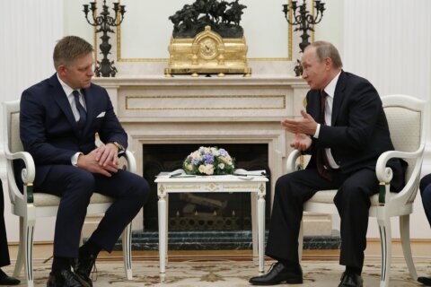 Russia’s Putin holds talks with Slovakian PM Fico, in a rare visit to Moscow by an EU leader