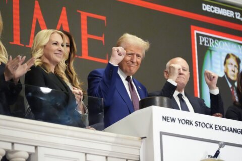 Trump is named Time’s Person of the Year and rings the New York Stock Exchange’s opening bell