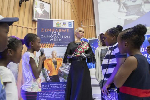 Sophia, a famous robot and global icon of AI, wins hearts at Zimbabwe’s innovation fair