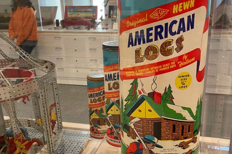 An early example of Lincoln Logs is on display at the National Building Museum in D.C.