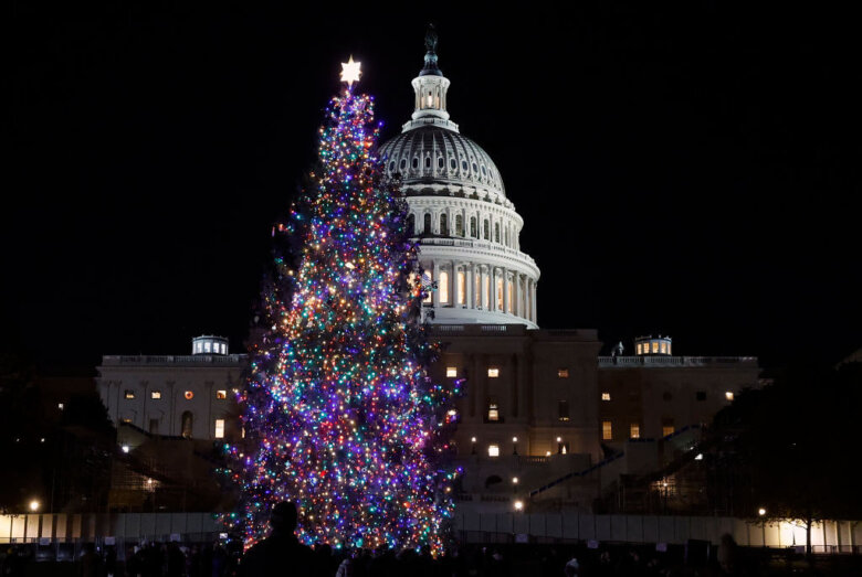 U.S. Capitol Christmas Tree Lit For Holiday Season