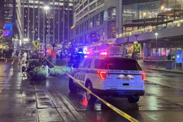 crime scene in the city