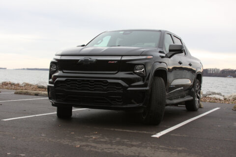 Front view of Chevy Silverado EV