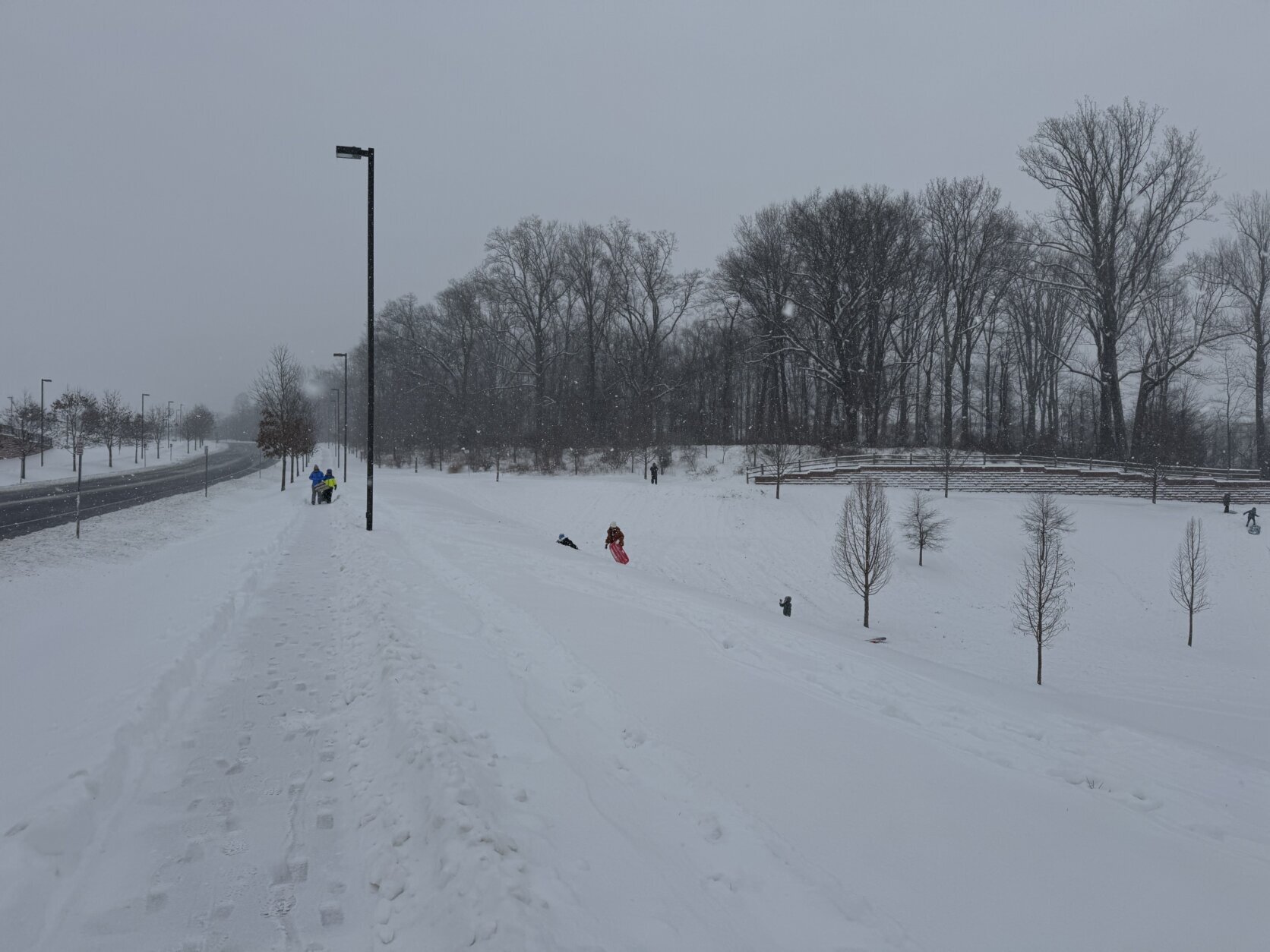 Sledding on snow day