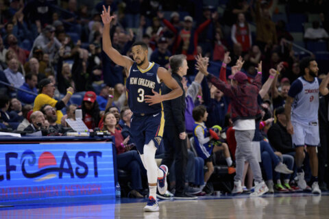 McCollum’s 50 points helps the Pelicans snap an 11-game skid with a 132-120 win over the Wizards