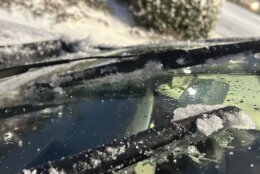 Frozen windshield wipers