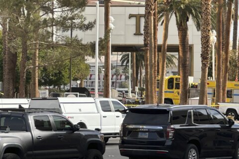 1 person dies when truck catches fire and explodes outside Trump’s Las Vegas hotel