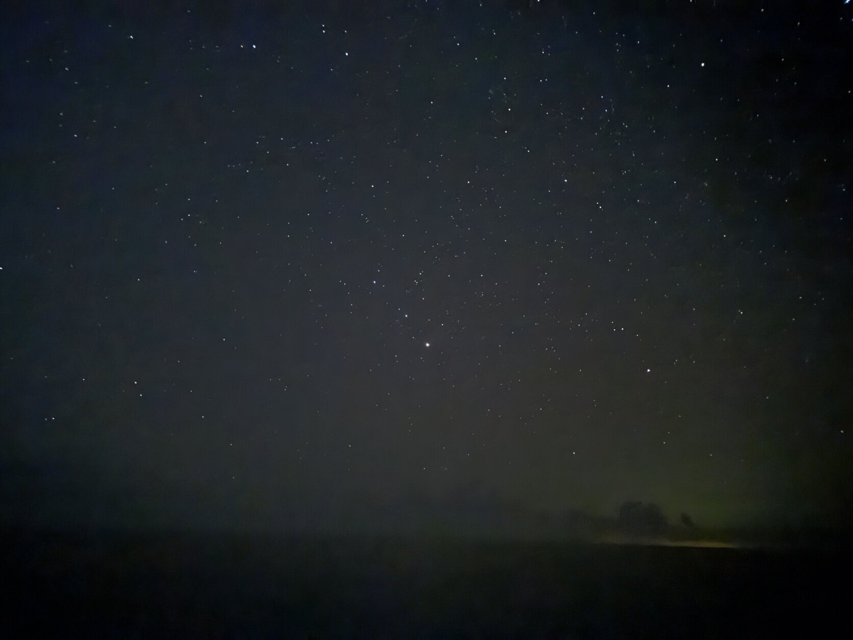 A wide angle showing Mars, Castor and Pollux.