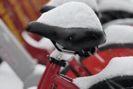 bike with snow