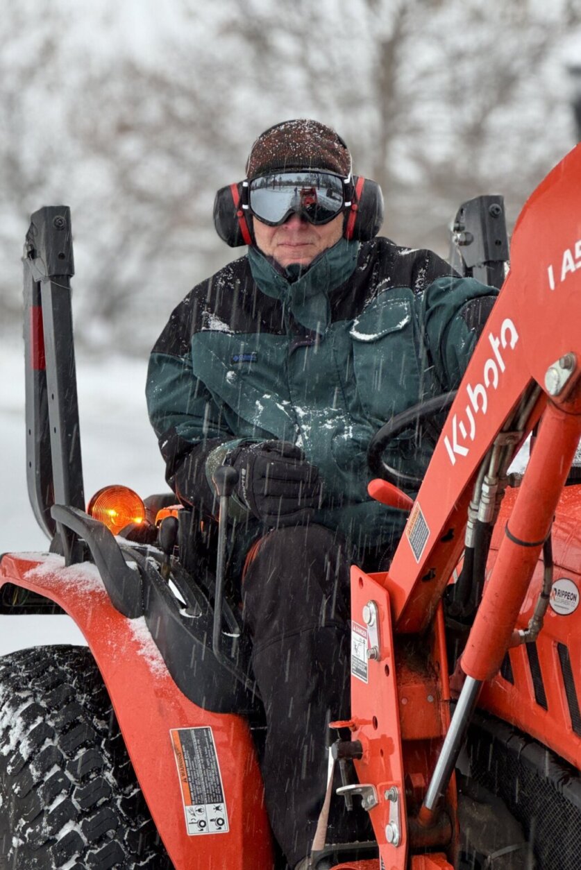 guy on snow plow