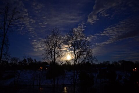 ‘Full snow moon’ lives up to its name