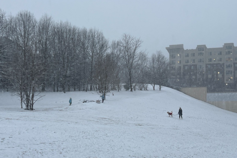 Parts of the DC region Top 5 inches of snow with flakes still falling quickly