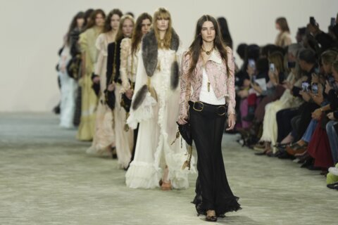 Chloé collection goes with the flow as Kamali flaunts the blouse at Paris Fashion Week