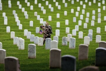 Arlington Cemetery Flags In