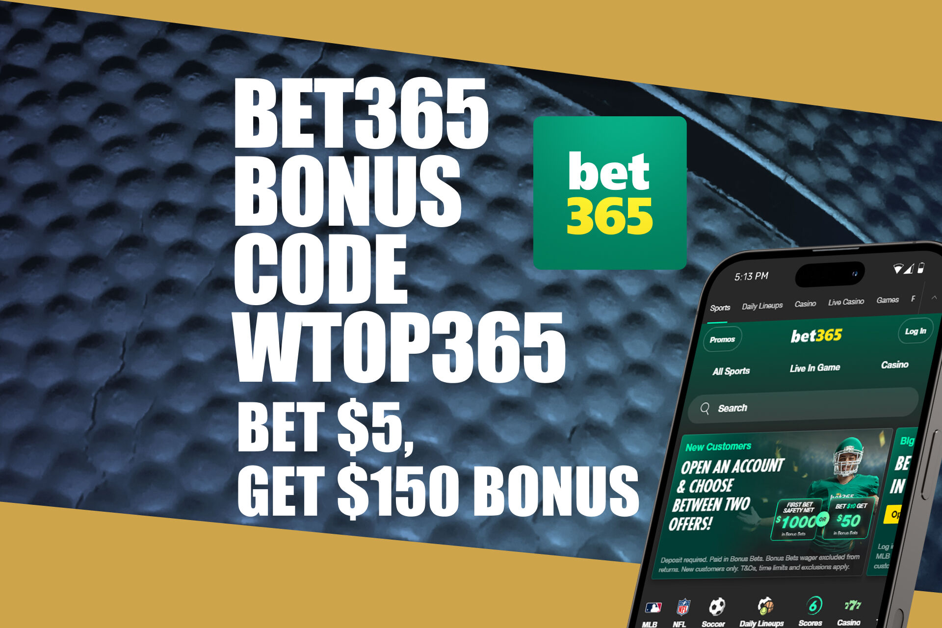 Bet365 Bonus Code: $150 Memorial Day NBA & MLB Offer