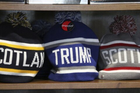 Trump’s trip to Scotland as his new golf course opens blurs politics and the family’s business