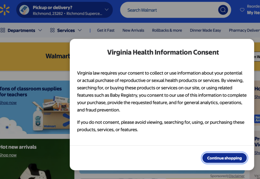 Northern Va. state senator seeks answers from Walmart concerning sexual health products
