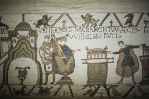 With the Bayeux Tapestry that tells of their long rivalry, France and Britain are making nice