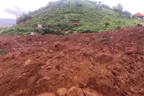 A landslide buries homes outside Guinea’s capital, killing 11 and injuring 10