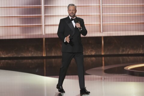 Emmys host Nate Bargatze pokes fun at the TV industry and fails with gag to keep speeches short