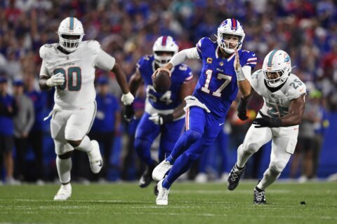 Josh Allen's 3 TD passes and Terrel Bernard's pick secure Bills' 31-21 win over spiraling Dolphins