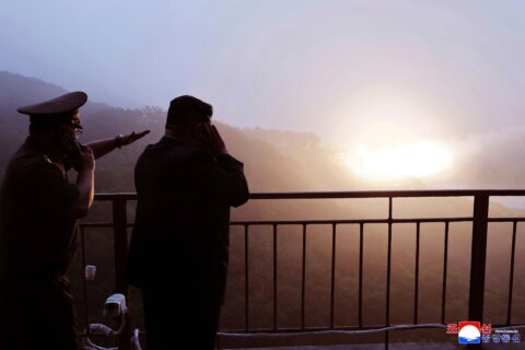 North Korea conducts its final ground test of a solid-fuel engine for long-range missiles