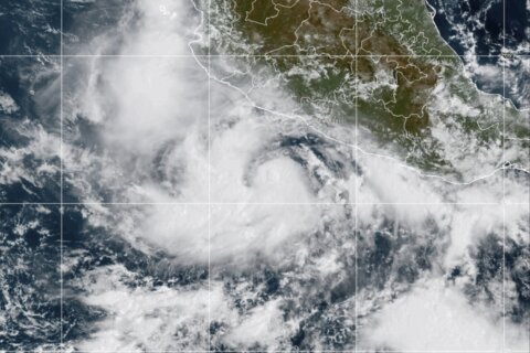 Hurricane Gabrielle spins toward the Azores in the Atlantic as Hurricane Narda moves off Mexico