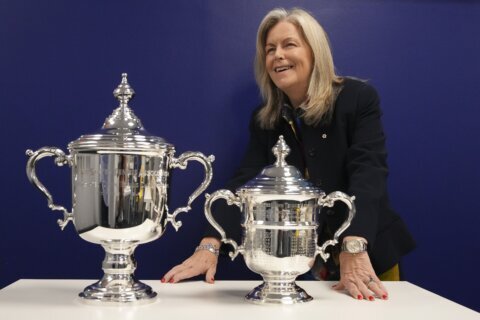 For decades, US Open women's champs got a smaller replica trophy than the men. Now they're equal