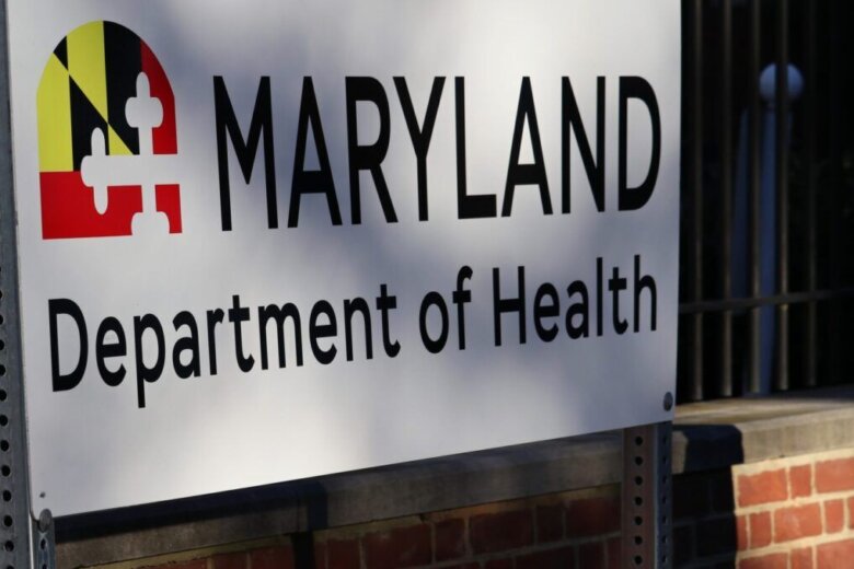 Sign for the Maryland Department of Health
