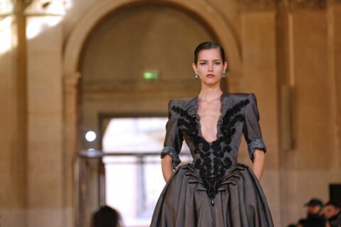 Vivienne Westwood brings beauty from chaos and dying sunflowers in Paris