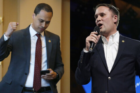 two images side by side of politicians