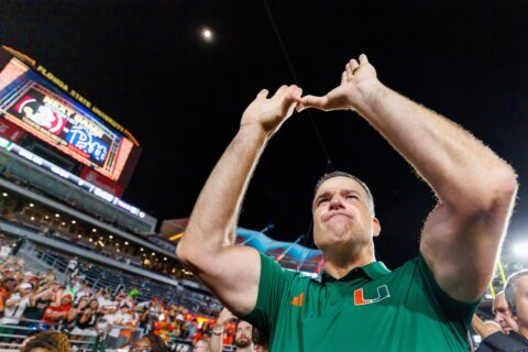 No. 2 Miami jumps Oregon in AP Top 25, Penn State and Texas fall out of poll