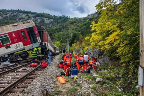 Fast trains collide in Slovakia, injuring dozens, with 2 in critical condition