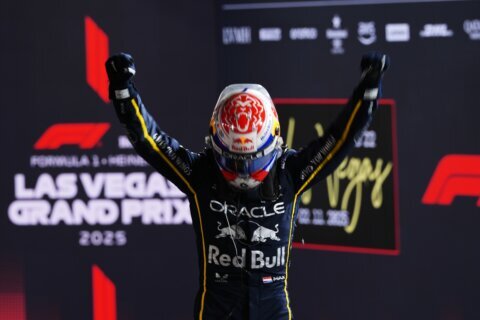 Verstappen has 5th F1 title in reach after Norris, Piastri disqualified in Las Vegas