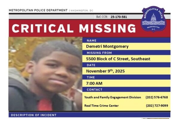 Demetri Montgomery missing flyer