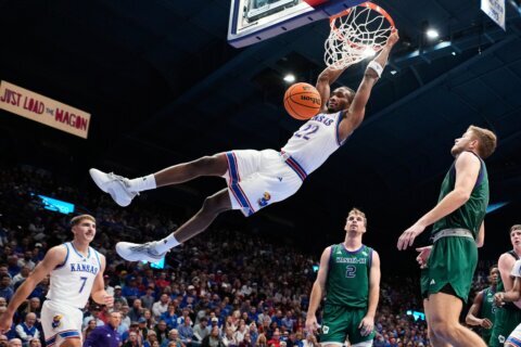 Freshman Darryn Peterson impresses with 21 points in 22 minutes in win for No. 19 Kansas
