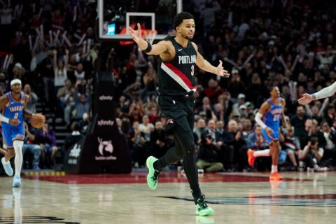 Camara has 23 for the Trail Blazers in 123-88 rout of the Wizards