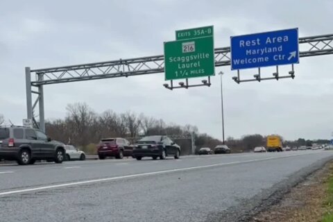 Cars traveling on Interstate 95 in Laurel