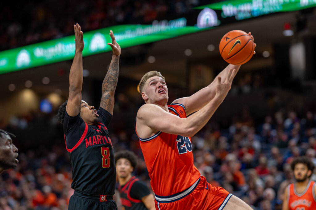 Dallin Hall, Jacari White lead No. 23 Virginia to 80-72 win over former ACC rival Maryland