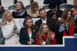 Gov. Abigail Spanberger attends an inaugural ceremony with her family after she was sworn in as Virginia's first female governor, at the Capitol in Richmond Va., Saturday, Jan. 17, 2026.(AP Photo/Stephanie Scarbrough)