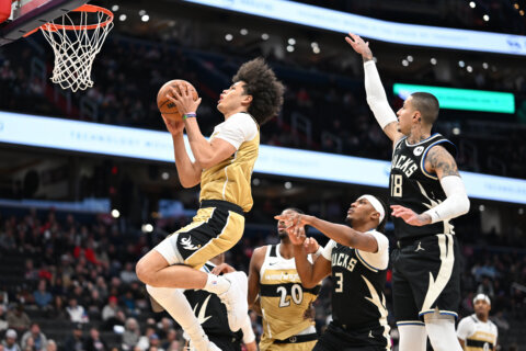 George, Sarr help Wizards outlast Bucks, playing without Antetokounmpo, 109-99