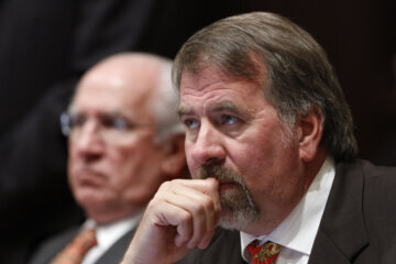 State Sen. Doug LaMalfa, R-Willows, watches as the votes are posted on a measure by the Senate at the Capitol in Sacramento, Calif., Thursday, Aug. 30, 2012.  Lawmakers are pouring through hundreds of bill to finish all Legislative business by their midnight Friday deadline.(AP Photo/Rich Pedroncelli)