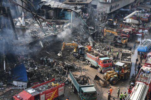 Rescuers recover more bodies from Karachi shopping plaza fire as death toll rises to 15
