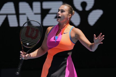 Top-seeded Aryna Sabalenka reaches the third round at the Australian Open