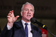 Sen. Chris Van Hollen (D-MD) speaks during the ICE Out for Good Protest at the U.S. Customs and Border Protection Office on Jan. 13, 2026 in D.C. (Photo by Jemal Countess/Getty Images for MoveOn Civic Action)