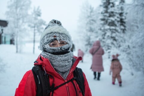 Thousands of tourists stranded in northern Finland as deep freeze halts flights