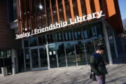 A man stands in front of the closed Tenley/Friendship DC Public Library on March 16, 2020, in Washington, DC. The number of novel coronavirus cases globally stood at 168,250 with 6,501 deaths, across 142 countries and territories at 0900 GMT Monday, according to a tally compiled by AFP from official sources. (Photo by MANDEL NGAN / AFP) (Photo by MANDEL NGAN/AFP via Getty Images)