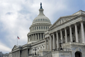 Dramatic view of the US Capitol