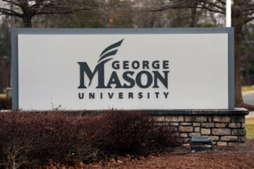 sign reading george mason university