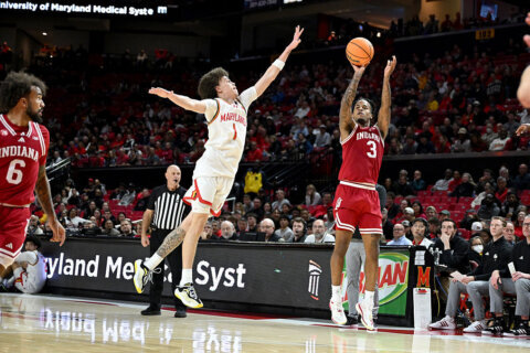 Wilkerson scores 24 points, Indiana rolls past Maryland 84-66